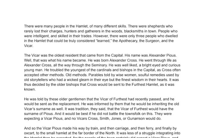 write a short fiction story